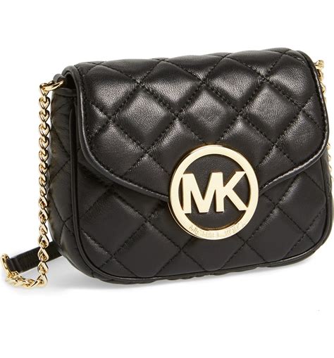 michael michael kors fulton small quilted crossbody|Michael Kors double zip crossbody.